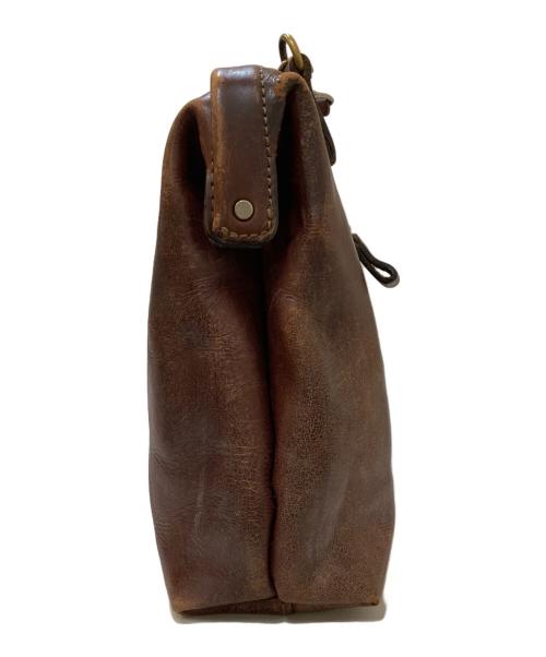 Herz（ヘルツ）Herz (ヘルツ) レザー ソフトダレスバッグ ブラウンの古着・服飾アイテム