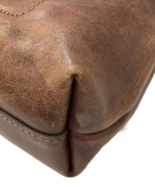 Herz（ヘルツ）Herz (ヘルツ) レザー ソフトダレスバッグ ブラウンの古着・服飾アイテム