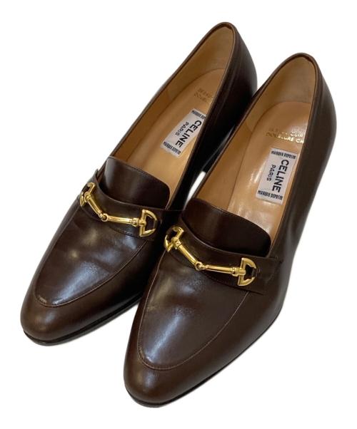 CELINE（セリーヌ）CELINE (セリーヌ) ビットヒールローファー ブラウン サイズ:35 1/2の古着・服飾アイテム