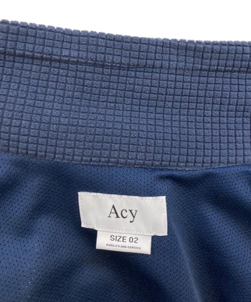 Acy（エイシー）Acy (エイシー) WAKE (ウェイク) FLEECE JACKET ネイビー サイズ:02の古着・服飾アイテム