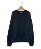 awasaアワサ）の古着「Aging Cotton Crew Neck Sweat」｜ブラック