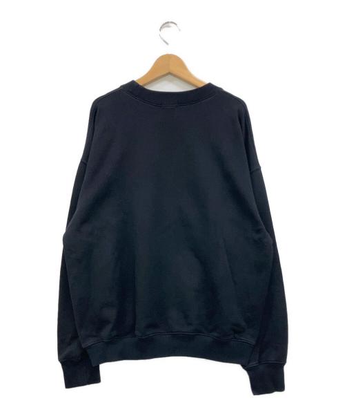 awasa（アワサ）awasa (アワサ) Aging Cotton Crew Neck Sweat ブラック サイズ:1の古着・服飾アイテム