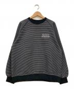 ENNOYエンノイ）の古着「Border Crew Neck Sweat」｜ブラック