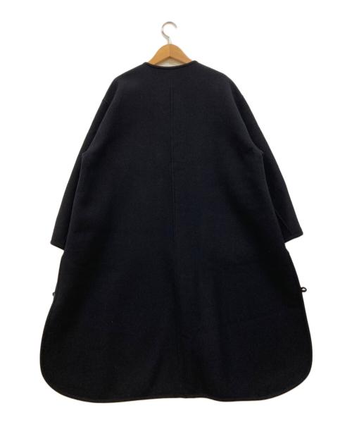 SHIPS Primary navy label（シップス プライマリー ネイビー レーベル）SHIPS Primary Navy Label (シップス プライマリー ネイビー レーベル) ウールダブルフェイスノーカラーコート ネイビー サイズ:36の古着・服飾アイテム