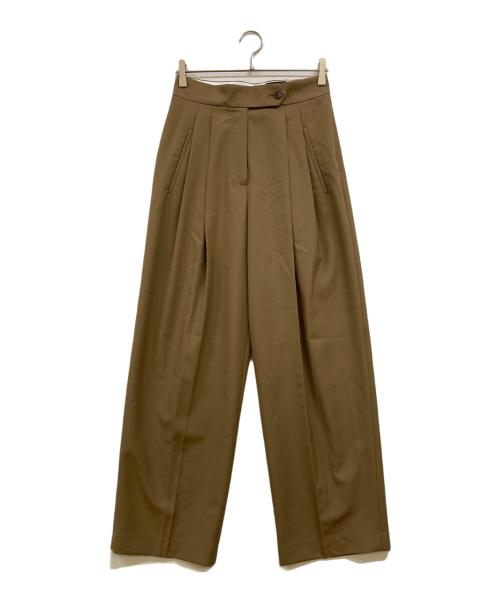 Conte（コンテ）Conte (コンテ) タックスラックス ブラウン サイズ:38の古着・服飾アイテム