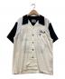 HOUSTON（ヒューストン）の古着「レーヨンボウリングシャツ」｜ホワイト×ブラック