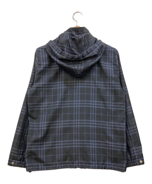 BURBERRY GOLF（バーバリーゴルフ）BURBERRY GOLF (バーバリーゴルフ) ノバチェック フーデット切替 ジャケット ネイビー×ブラック サイズ:Mの古着・服飾アイテム