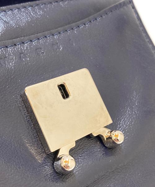 MARNI（マルニ）MARNI (マルニ) TRUNK SOFT カーフスキンミニショルダーバッグ ネイビーの古着・服飾アイテム