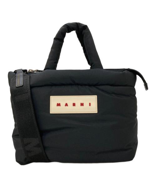 MARNI（マルニ）MARNI (マルニ) 2WAY 中綿 パテッド ショルダートートバッグ ブラックの古着・服飾アイテム
