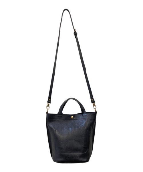 IL BISONTE（イル ビゾンテ）IL BISONTE (イル ビゾンテ) 2WAYレザーハンドバッグ ブラックの古着・服飾アイテム