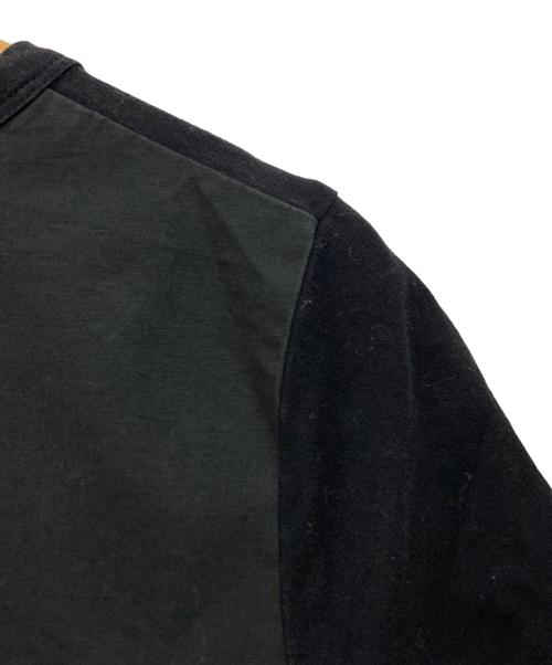 YOKO CHAN（ヨーコチャン）YOKO CHAN (ヨーコチャン) バックヘムフリル切替 クルーネック半袖カットソー ブラック サイズ:38の古着・服飾アイテム