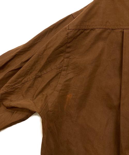 BLAMINK（ブラミンク）BLAMINK (ブラミンク) コットンシルク クルーネック バックジップブラウス ブラウン サイズ:38の古着・服飾アイテム