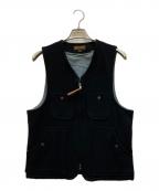 IRON HEARTアイアンハート）の古着「ウールジップベスト」｜ブラック