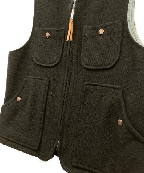 IRON HEART（アイアンハート）IRON HEART (アイアンハート) ウールジップベスト ブラック サイズ:Mの古着・服飾アイテム