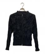 TRUNK HIROKO KOSHINOトランク ヒロコ コシノ）の古着「ストレッチ ギャザーカーディガン」｜ブラック