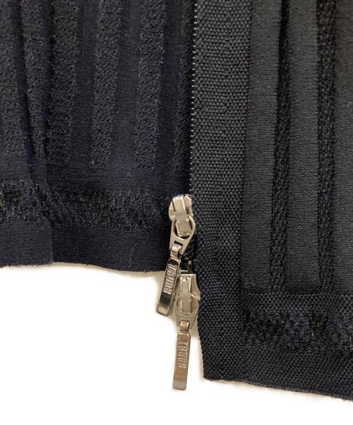 TRUNK HIROKO KOSHINO（トランク ヒロコ コシノ）TRUNK HIROKO KOSHINO (トランク ヒロコ コシノ) ストレッチ ギャザーカーディガン ブラック サイズ:38の古着・服飾アイテム