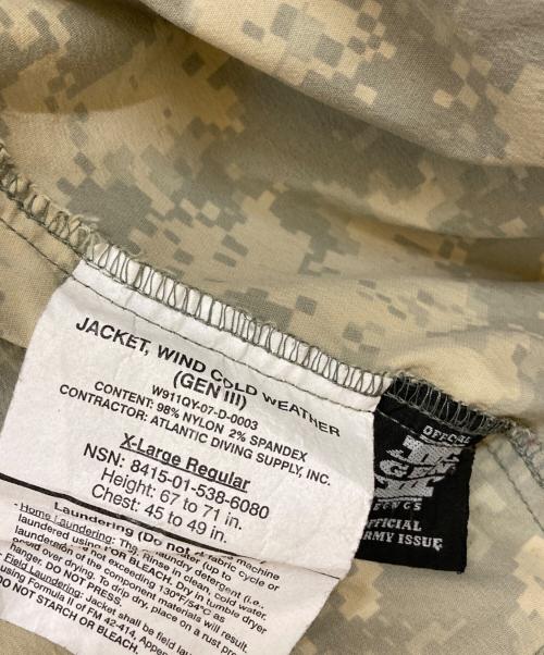 US ARMY（ユーエスアーミー）US ARMY (ユーエスアーミー) ECWCS GEN3 LEVEL4 UCP ウインドジャケット カーキ サイズ:XLの古着・服飾アイテム