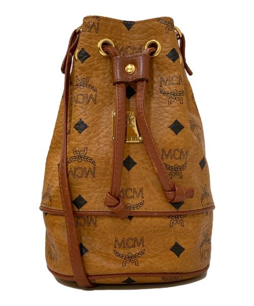 MCM（エムシーエム）MCM (エムシーエム) オールド 巾着ミニショルダーバッグ ブラウンの古着・服飾アイテム