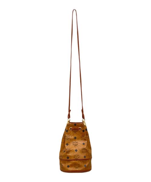 MCM（エムシーエム）MCM (エムシーエム) オールド 巾着ミニショルダーバッグ ブラウンの古着・服飾アイテム