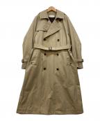 PUBLIC TOKYOパブリックトウキョウ）の古着「ハイクラストレンチコート」｜ベージュ