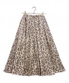 OBLIオブリ）の古着「かすれレオパードスカート」｜グレー