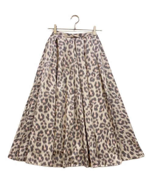 OBLI（オブリ）OBLI (オブリ) かすれレオパードスカート グレーの古着・服飾アイテム