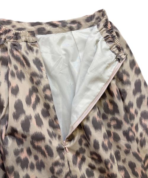 OBLI（オブリ）OBLI (オブリ) かすれレオパードスカート グレーの古着・服飾アイテム