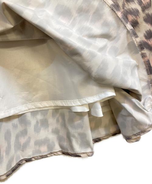 OBLI（オブリ）OBLI (オブリ) かすれレオパードスカート グレーの古着・服飾アイテム