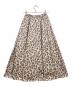OBLI (オブリ) かすれレオパードスカート グレー：7000円