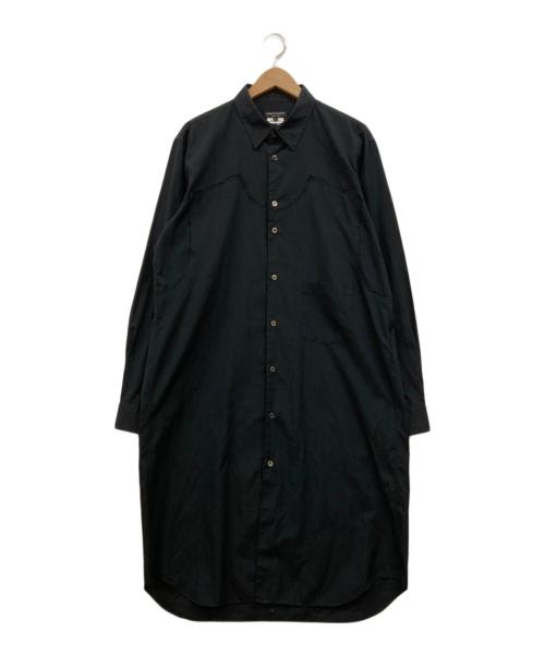 COMME des GARCONS HOMME PLUS（コムデギャルソンオムプリュス）COMME des GARCONS HOMME PLUS (コムデギャルソンオムプリュス) ドッキングロングシャツ ブラック サイズ:Lの古着・服飾アイテム