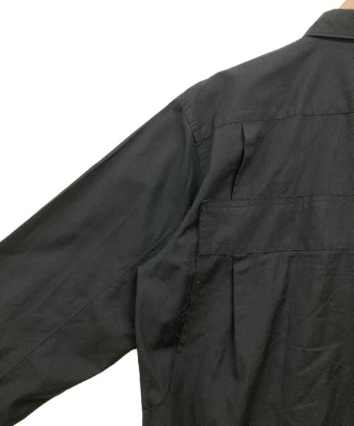 COMME des GARCONS HOMME PLUS（コムデギャルソンオムプリュス）COMME des GARCONS HOMME PLUS (コムデギャルソンオムプリュス) ドッキングロングシャツ ブラック サイズ:Lの古着・服飾アイテム