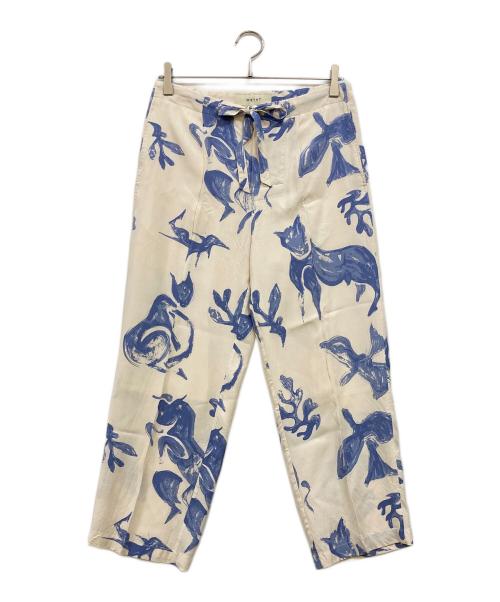 WRYHT（ライト）WRYHT (ライト) STRINGS WAIST TROUSER アイボリー×ブルー サイズ:1の古着・服飾アイテム