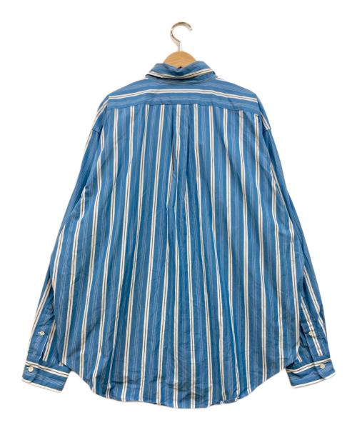 THE SHINZONE（ザ シンゾーン）THE SHINZONE (ザ シンゾーン) STRIPE DADDY SHIRT ブルー サイズ:RSの古着・服飾アイテム