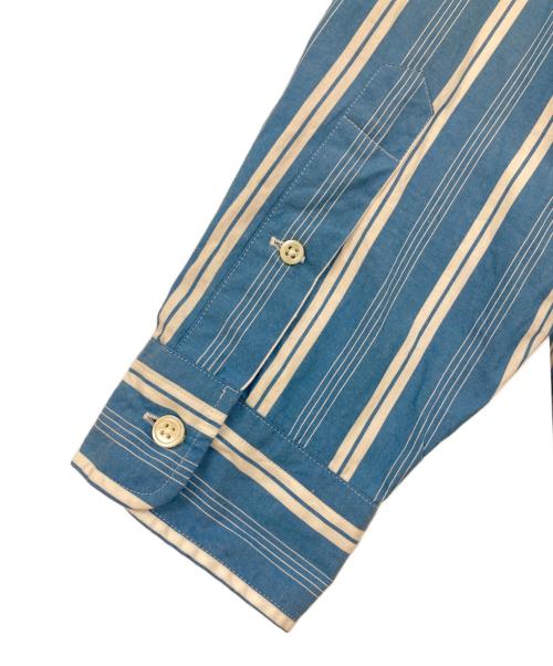THE SHINZONE（ザ シンゾーン）THE SHINZONE (ザ シンゾーン) STRIPE DADDY SHIRT ブルー サイズ:RSの古着・服飾アイテム