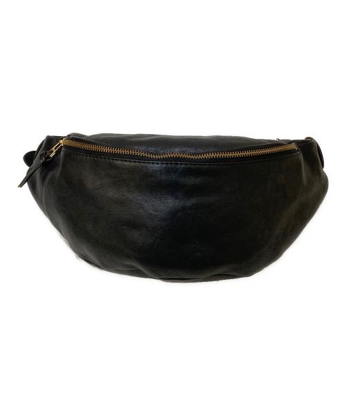 SLOW（スロウ）SLOW (スロウ) レザーウエストバッグ ブラックの古着・服飾アイテム