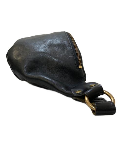 SLOW（スロウ）SLOW (スロウ) レザーウエストバッグ ブラックの古着・服飾アイテム