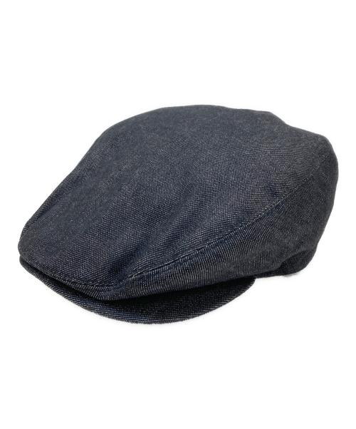 DOLCE & GABBANA（ドルチェ＆ガッバーナ）DOLCE & GABBANA (ドルチェ＆ガッバーナ) デニムメタルロゴプレート キャスケット ブラック サイズ:60の古着・服飾アイテム