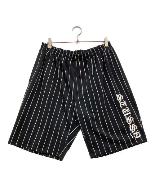 stussy（ステューシー）stussy (ステューシー) メッシュハーフパンツ バスパン ブラック サイズ:XLの古着・服飾アイテム