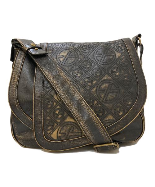 Francesco Biasia（フランシスコ ビアジア）Francesco Biasia (フランシスコ ビアジア) デザインショルダーバッグ ブラックの古着・服飾アイテム