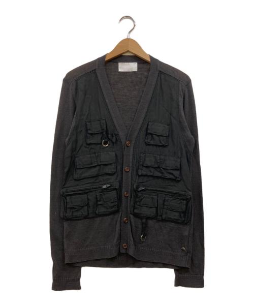 MIHARA YASUHIRO（ミハラヤスヒロ）MIHARA YASUHIRO (ミハラヤスヒロ) ドッキング ミリタリーニットカーディガン グレー サイズ:Sの古着・服飾アイテム