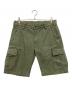IRON HEART（アイアンハート）の古着「サージ カーゴショーツ パンツ」｜オリーブ