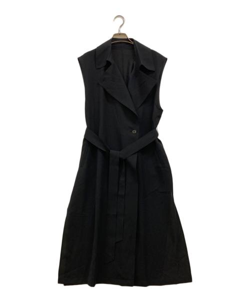 23区（ニジュウサンク）23区 (ニジュウサンク) 【洗える】ドレープ ジレ ブラック サイズ:38の古着・服飾アイテム