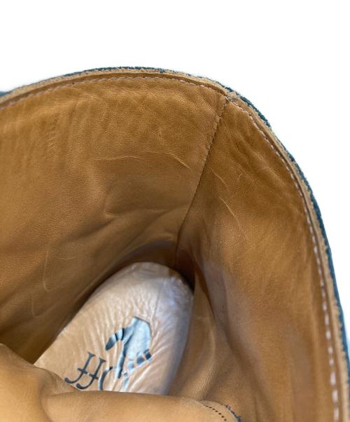 OFFWHITE（オフホワイト）OFFWHITE (オフホワイト) レザーレースコンバットブーツ ブラック サイズ:41の古着・服飾アイテム