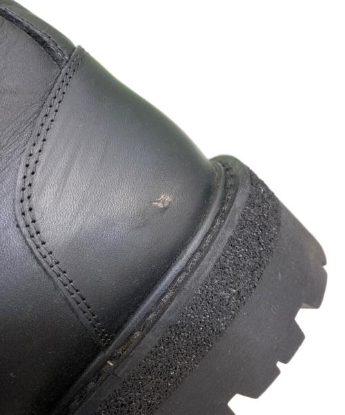 OFFWHITE（オフホワイト）OFFWHITE (オフホワイト) レザーレースコンバットブーツ ブラック サイズ:41の古着・服飾アイテム