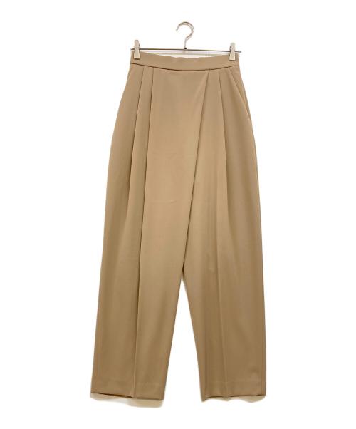 Conte（コンテ）Conte (コンテ) アシンメトリー タックパンツ ベージュ サイズ:38の古着・服飾アイテム