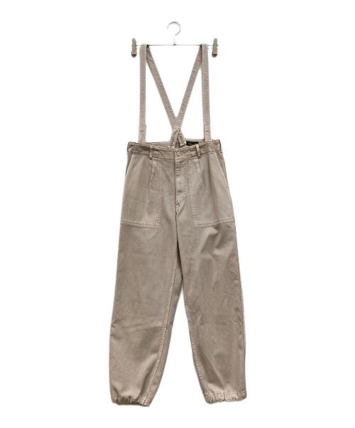 DRAWER（ドゥロワー）DRAWER (ドゥロワー) コットンピケサスペンダーパンツ ベージュ サイズ:38の古着・服飾アイテム