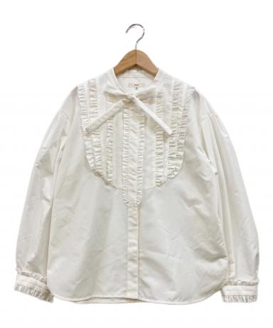 中古・古着通販】YORI (ヨリ) たっぷりフリルブラウス ホワイト サイズ