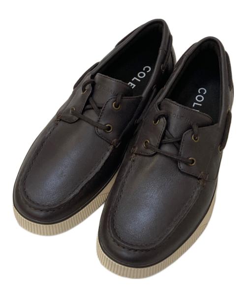 COLE HAAN（コールハーン）COLE HAAN (コールハーン) レザーデッキシューズ ブラウン サイズ:8Mの古着・服飾アイテム