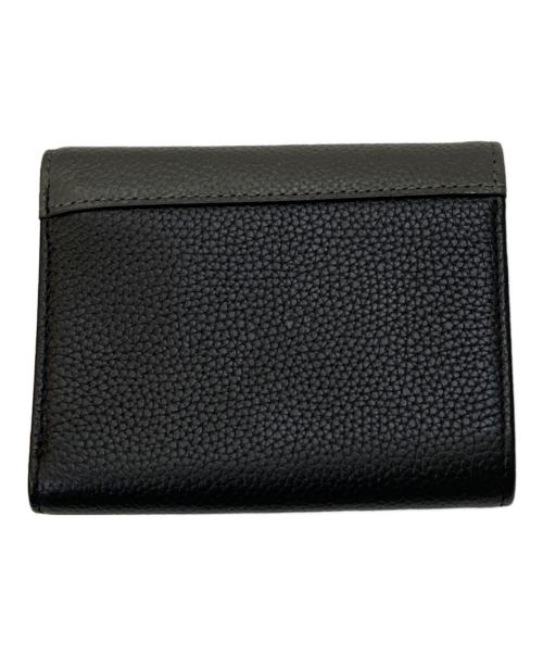 COLE HAAN（コールハーン）COLE HAAN (コールハーン) 3つ折りレザーウォレット グレー×ブラックの古着・服飾アイテム