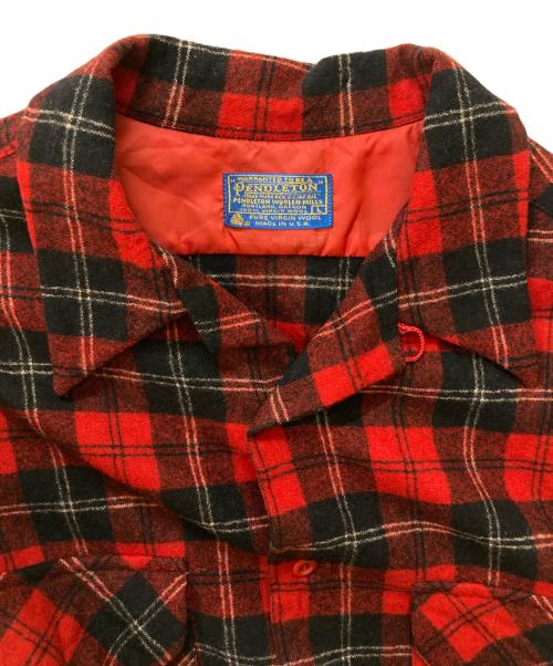 PENDLETON（ペンドルトン）PENDLETON (ペンドルトン) 60s~70s ネルシャツ レッド サイズ:Lの古着・服飾アイテム